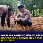 Polresta Tanjungpinang Bersama Petani Manfaatkan Lahan Tidur Jadi Lahan Produktif