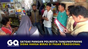Satgas Pangan Polresta Tanjungpinang Sidak Harga Beras di Pasar Tradisional