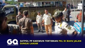 Satpol PP Karimun Tertibkan PKL di Bahu Jalan Sungai Lakam