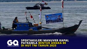 Spektakuler! Manuver Kapal Patkamla Bentuk Angka 80 di HUT TNI Tahun 2025