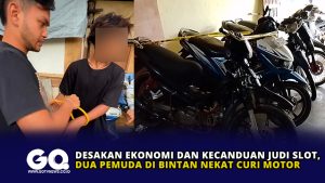 Desakan Ekonomi dan Kecanduan Judi Slot, Dua Pemuda di Bintan Nekat Curi Motor