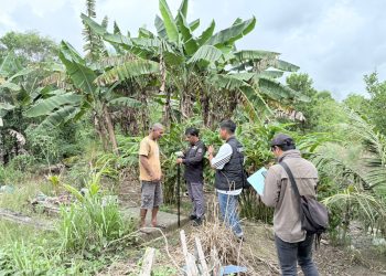 BPN Karimun dan Polisi Lakukan Pengukuran Lahan Ulang Sangketa Antara Pemilik dan Penggarap.