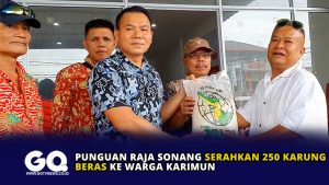 Punguan Raja Sonang Serahkan 250 Karung Beras ke Warga Karimun