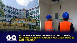 RSUD RAT Pasang 280 Unit AC Split Baru, Keluarga Pasien: Kamarnya Sudah Dingin dan Nyaman