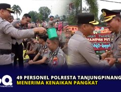 49 Personel Polresta Tanjungpinang Menerima Kenaikan Pangkat