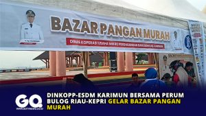 Dinkopp-ESDM Karimun Bersama Perum Bulog Riau-Kepri Gelar Bazar Pangan Murah