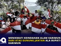 Menikmati Keindahan Alam Karimun dari Atas Gunung Jantan Ala Bupati Karimun