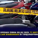 Operasi Zebra Seligi 2025: 71 Motor Balap Liar Diamankan di Tanjungpinang