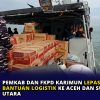 Pemkab dan FKPD Karimun Lepas Pengiriman Bantuan Logistik ke Aceh dan Sumatera Utara