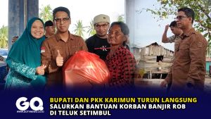 Bupati dan PKK Karimun Turun Langsung Salurkan Bantuan Korban Banjir Rob di Teluk Setimbul