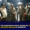 Tim Gabungan Razia Sejumlah Tempat Hiburan Malam di Karimun