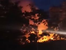 Kabakaran Lahan di Kawasan Perumaha Air Raja Tanjungpinang, Diduga dari Sisa Bakar Sampah