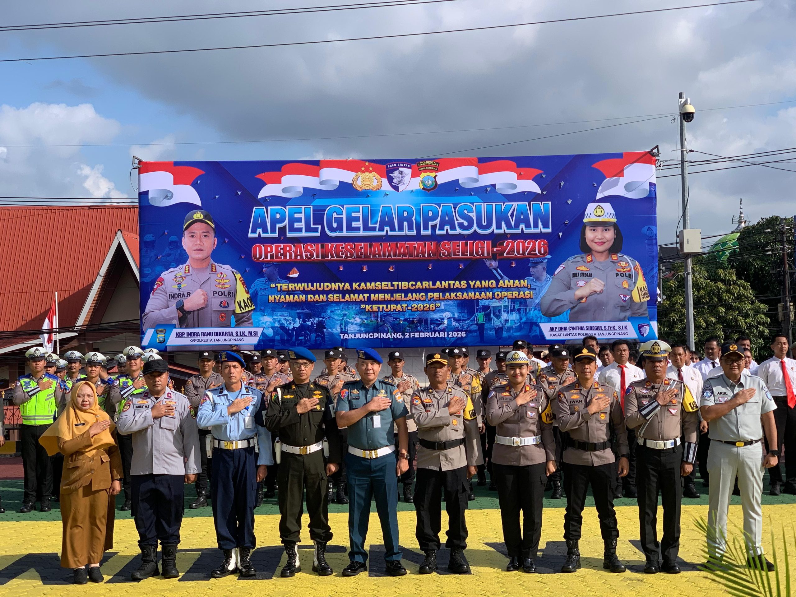 Polresta Tanjungpinang Gelar Operasi Keselamatan Seligi 2026, 64 Personel Gabungan Dikerahkan.