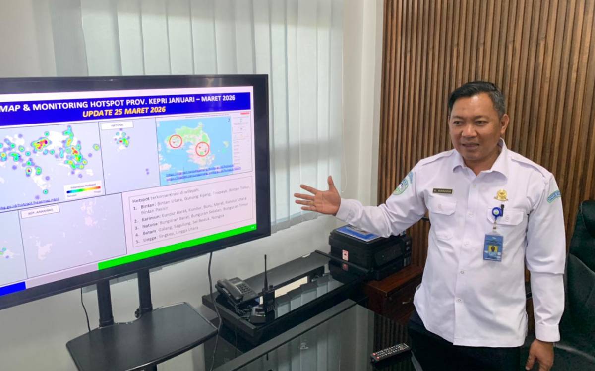 BMKG Tanjungpinang Catat Lonjakan Drastis Titik Panas Awal 2026, 300 Titik Hampir Samai Rata-Rata Tahunan.