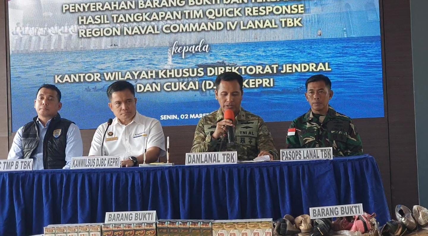Penyeludupan Ballpres dan Rokok Ilegal Senilai Rp402 Juta Digagalkan TNI AL.