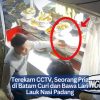 Terekam CCTV, Seorang Pria di Batam Curi dan Bawa Lari Lauk Nasi Padang