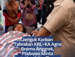 Jenguk Korban Tabrakan KRL–KA Agro Bromo Anggrek, Prabowo Minta Investigasi dan Flyover
