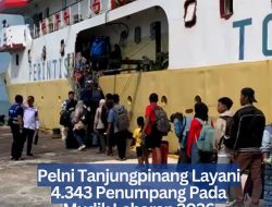 Pelni Tanjungpinang Layani 4.343 Penumpang Pada Mudik Lebaran 2026