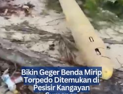 Bikin Geger Benda Mirip Torpedo Ditemukan di Pesisir Kangayan Sumenep