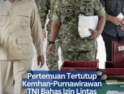 Pertemuan Tertutup Kemhan-Purnawirawan TNI Bahas Izin Lintas Udara AS