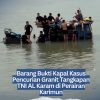 Barang Bukti Kapal Kasus Pencurian Granit Tangkapan TNI AL Karam di Perairan Karimun