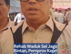 Rehab Waduk Sei Jago Bintan, Pemprov Kepri Tunggu DED PU Kepri