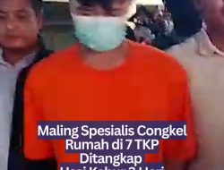 Maling Spesialis Congkel Rumah di 7 TKP Ditangkap Usai Kabur 3 Hari