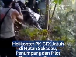 Helikopter PK-CFX Jatuh di Hutan Sekadau, Penumpang dan Pilot Dinyatakan Tewas