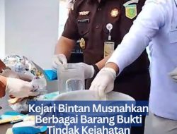 Kejari Bintan Musnahkan Berbagai Barang Bukti Tindak Kejahatan