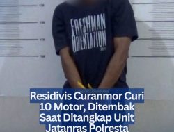 Residivis Curanmor Curi 10 Motor, Ditembak Saat Ditangkap Unit Jatanras Polresta Tanjungpinang