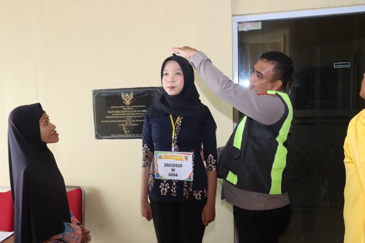 Rekrutmen Bintara Polri 2026 Dimulai, Polres Anambas Laksanakan Pemeriksaan Administrasi Secara Profesional.