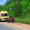 Rem Blong, Truk Box Hantam Motor dan Pick Up di Sei Carang Tanjungpinang