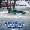 Heboh! Boat Tanpa Awak Berputar-Putar di Pantai Pelawan Karimun