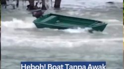 Heboh! Boat Tanpa Awak Berputar-Putar di Pantai Pelawan Karimun.