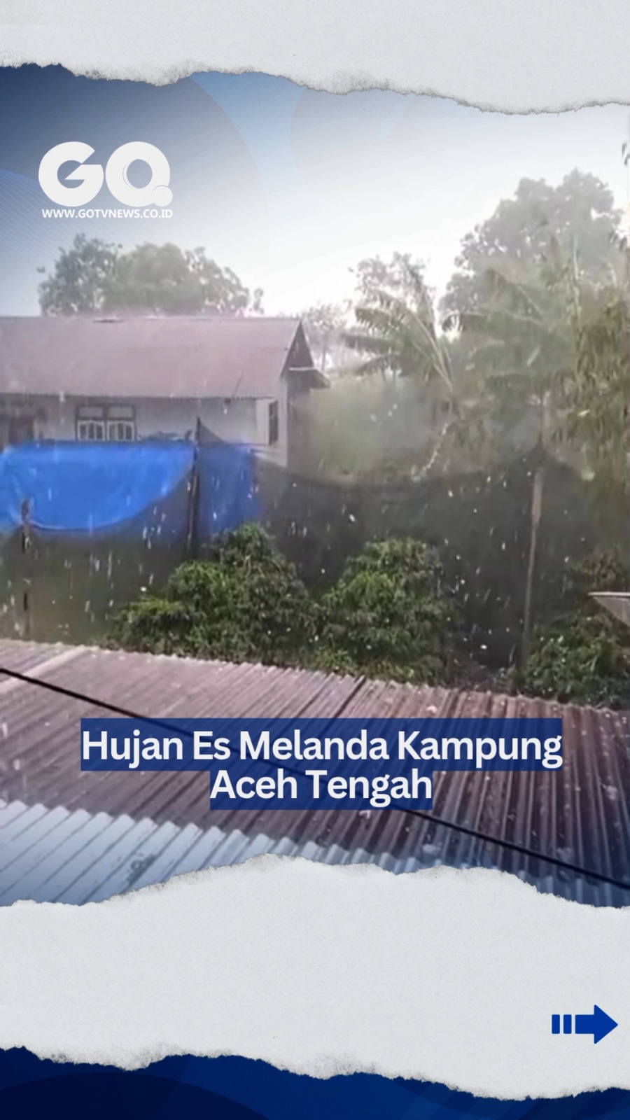 Hujan Es Melanda Kampung Aceh Tengah.