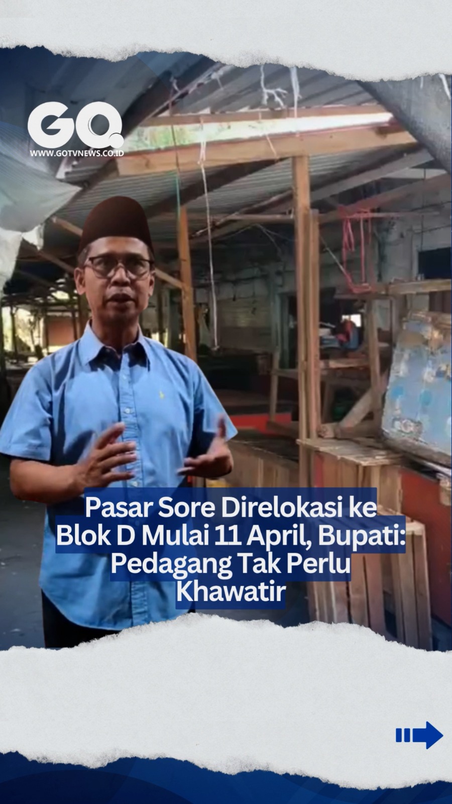 Pasar Sore Direlokasi ke Blok D Mulai 11 April, Bupati: Pedagang Tak Perlu Khawatir.