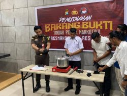 Satresnarkoba Polres Karimun Musnahkan 344,44 Gram Sabu