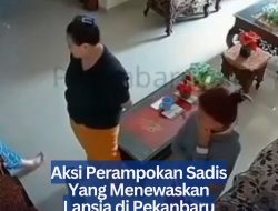 Aksi Perampokan Sadis Yang Menewaskan Lansia di Pekanbaru Baru Terekam CCTV