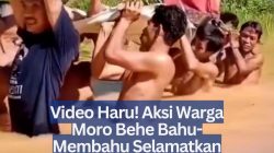 Aksi Warga Moro Behe Bahu-Membahu Selamatkan Keluarga Sakit Saat Banjir