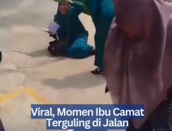 Viral, Momen Ibu Camat Terguling di Jalan Turunan