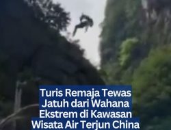 Turis Remaja Tewas Jatuh dari Wahana Ekstrem di Kawasan Wisata Air Terjun China