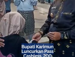 Bupati Karimun Luncurkan Pass Cashless, 200 Penumpang Gratis