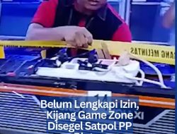 Belum Lengkapi Izin, Kijang Game Zone Disegel Satpol PP Bintan