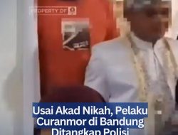 Usai Akad Nikah, Pelaku Curanmor di Bandung Ditangkap Polisi