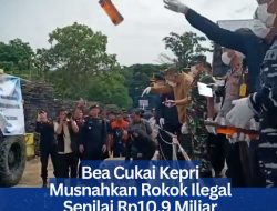 Bea Cukai Kepri Musnahkan Rokok Ilegal Senilai Rp10,9 Miliar