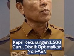 Kepri Kekurangan 1.500 Guru, Disdik Optimalkan Non-ASN