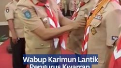 Wabup Karimun Lantik Pengurus Kwarran, Tekankan Pramuka Jadi Benteng Anak Muda