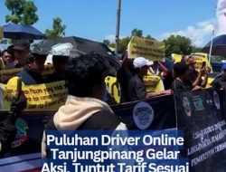 Puluhan Driver Online Tanjungpinang Gelar Aksi, Tuntut Tarif Sesuai SK Gubernur