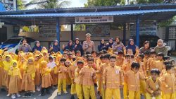 Antusias TK dan SD Avicena Belajar Rambu Lalu Lintas.