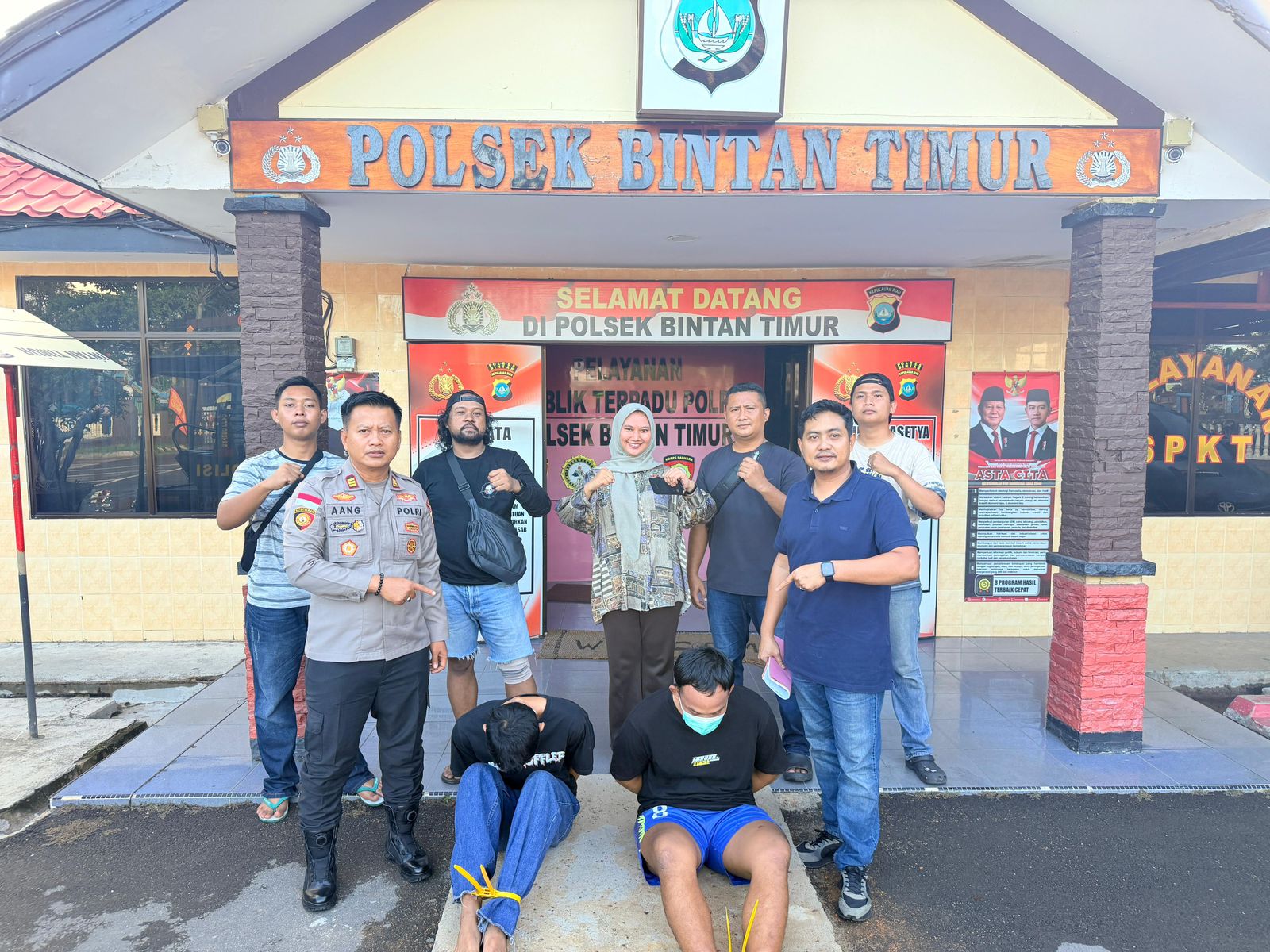 Tim Macan Timur Bekuk Dua Pelaku Curat yang Beraksi 5 Kali di Bintan Timur.